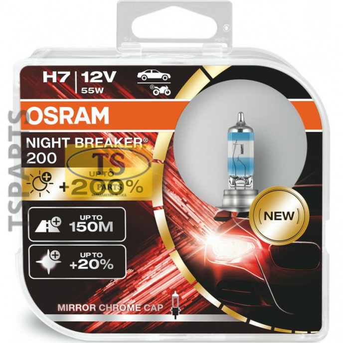 64210NB200-HCB   Λάμπες Osram H7 12V 55W Night Breaker 200 +200% Έξτρα Φως